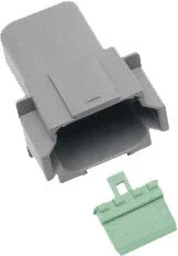 NAMZ CUSTOM CYCLE 8-WIRE GREY DEUTSCH RCPTCL & WDGLCK HD# 72128-94GY