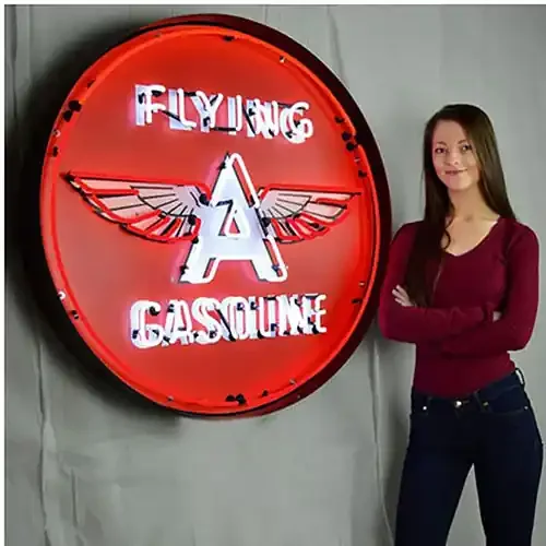 Neonetics Flying A Gasoline 36″ Neon Sign in Metal Can – 9GSFLY
