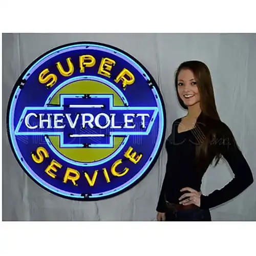 Neonetics GM Super Chevrolet Service 36″ Neon Sign in Metal Can – 9CHEVYB