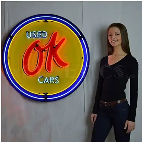 Neonetics OK Used Cars 36″ Neon Sign in Metal Can – 9CHVOK