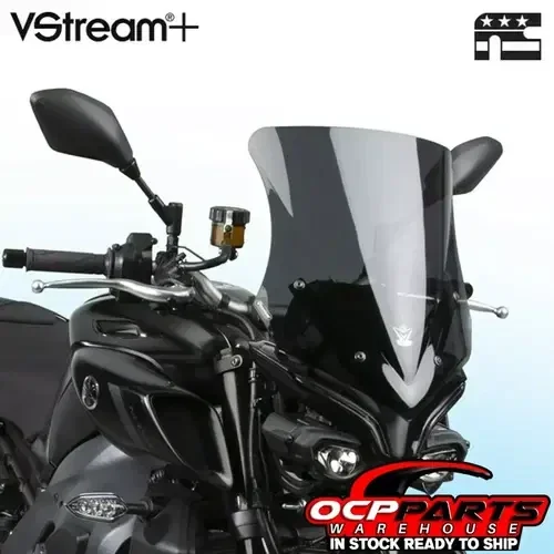 NEW NATIONAL CYCLE VSTREAM+ SHORT DARK TINT WINDSCREEN 2022 – 2024 YAMAHA MT-10