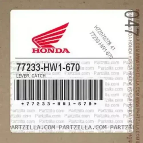 NOS NEW HONDA Aquatrax 2002-2007 77233-HW1-670 Catch Lever Hood Lock Lid Latch