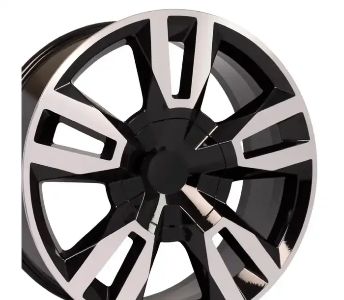 OE Wheels 22 Replica Wheel CV40 Tahoe Rim 22×9 Black Machd Wheel Chevrolet Express 1500 2003-2014 CV40-22090-6550-24MB