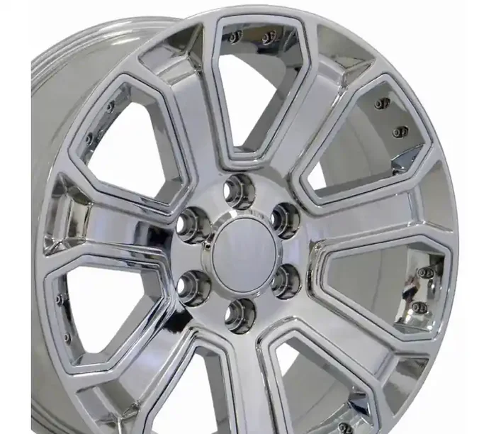 OE Wheels 22 Replica Wheel CV93B Chevy Silverado Chrome with Chrome Insert 22×9 Chevrolet Silverado 1500 1999-2022 CV93B-22090-6550-24C-IC
