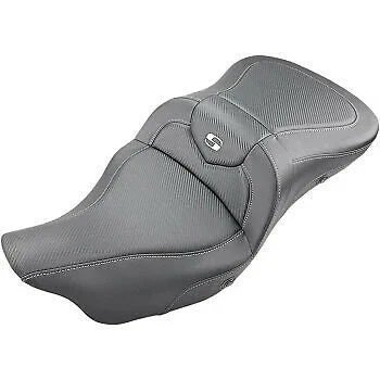 (OPEN BOX) SADDLEMEN 0801-1204 808-07B-185THC Roadsofa™ Trike Seat – Heated – Carbon Fiber – Without Backrest – ’09-’23 FLHTCUTG
