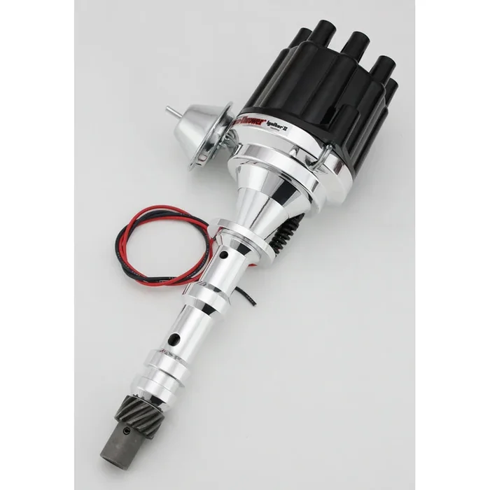 PerTronix Flame-Thrower Plug N Play Billet Distributor – Magnetic Pickup – Vacuum Advance – Socket Style – Black – GM W-Series