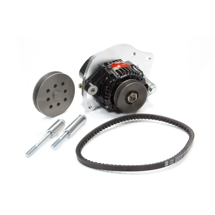 Powermaster Motorsports High Mount Kit Alternator Kit Passenger Side Water Pump Mount 55 amp Alternator/Belt/Bracket/Pulleys GM V8 – Kit