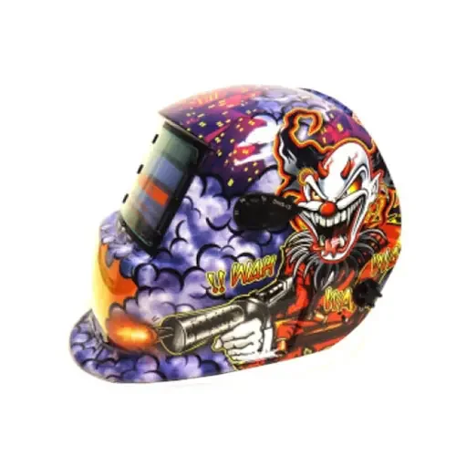 PowerWeld Auto Darkening Graphic Helmet, Klown – 9855G3