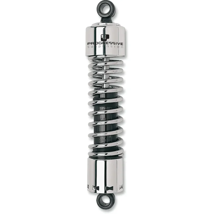 PROGRESSIVE SUSPENSION PS4001C 412-4001C 412 Series Shocks — Black/Chrome – 12.5 ” – Standard – Chrome – H-D