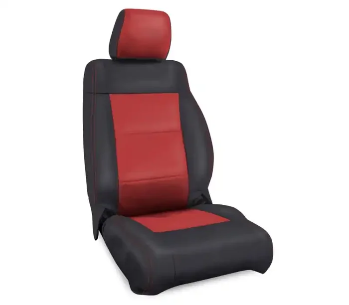 PRP Seats PRP 07-10 Jeep Wrangler JK Front Seat Covers/2 door or 4 door (Pair) – Black/Red B016-05
