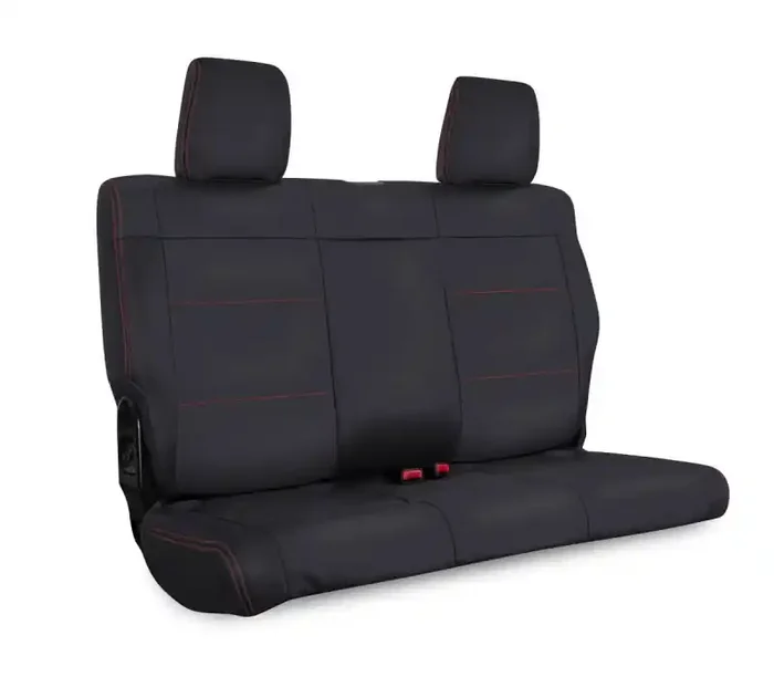 PRP Seats PRP 07-10 Jeep Wrangler JK Rear Seat Covers/2 door – Black with Red Stitching B017-01