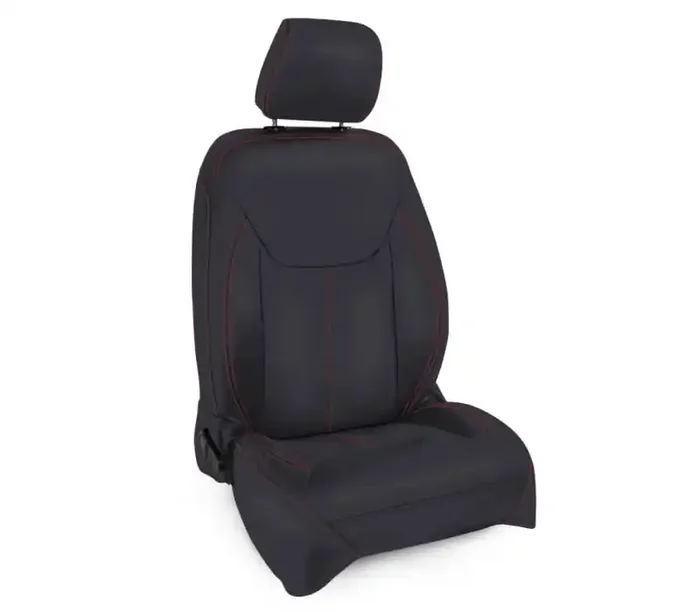 PRP Seats PRP 13-18 Jeep Wrangler JK Front Seat Covers/2 door or 4 door (Pair) – Black with Red Stitching B022-01