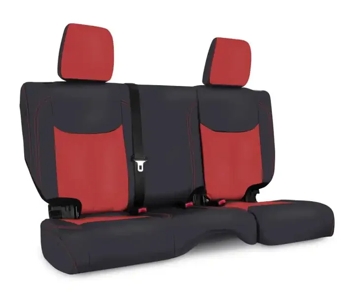 PRP Seats PRP 13-18 Jeep Wrangler JKU Rear Seat Cover/4 door – Black/Red B024-05
