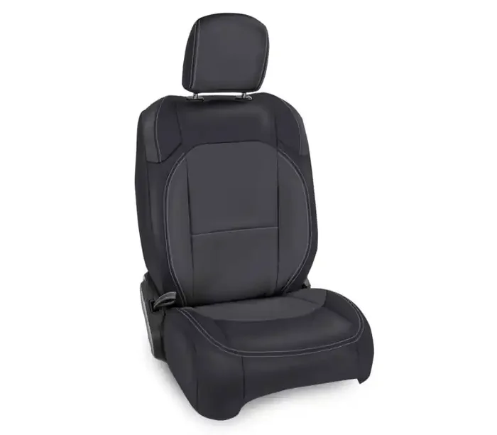 PRP Seats PRP 2018+ Jeep Wrangler JLU/4 Door/ Jeep Gladiator JT/ Rubicon Front Seat Covers (Pair) – Black/Grey B040-03