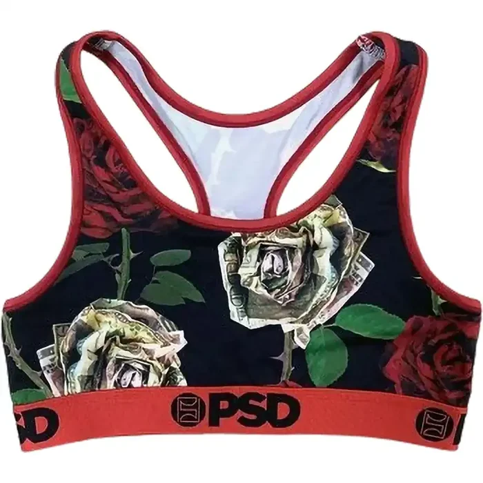 PSD 100 Roses Mix Sports Bra Women‘s Top Underwear
