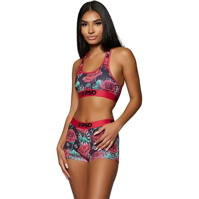 PSD Bandana Roses Sports Bra Women‘s Top Underwear