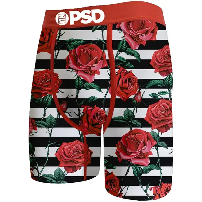 PSD Striped Roses Mix Boxer Men‘s Bottom Underwear