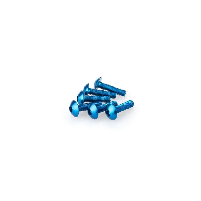 Puig Domed Screw Kit – M5X20mm – Blue 0550A