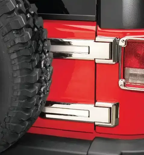 Putco 401266 Chrome Tailgate Hinge Covers for 07-18 Jeep Wrangler JK