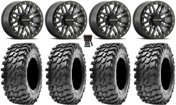 Raceline Ryno Bdlk 14″ Gm Wheels 30″ Rampage Tires Polaris RZR XP 1000 / PRO XP / Ranger XP 900/1000