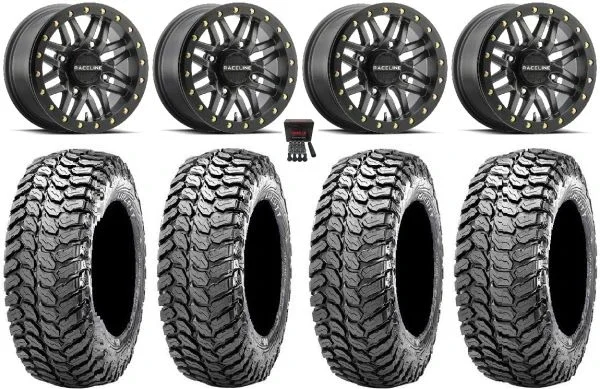 Raceline Ryno Bdlk 14″ Gm Wheels 32″ Liberty Tires Can-Am Commander Maverick Renegade Outlander Defender