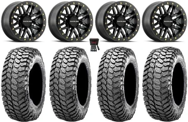 Raceline Ryno Bdlk 15″ Bk Wheels 32″ Liberty Tires Can-Am Maverick X3 / Honda Pioneer 1000 / Talon