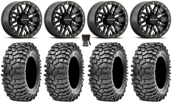 Raceline Ryno Bdlk 15″ Bk Wheels 32″ Roxxzilla Tires Polaris RZR XP 1000 / PRO XP / Ranger XP 900/1000