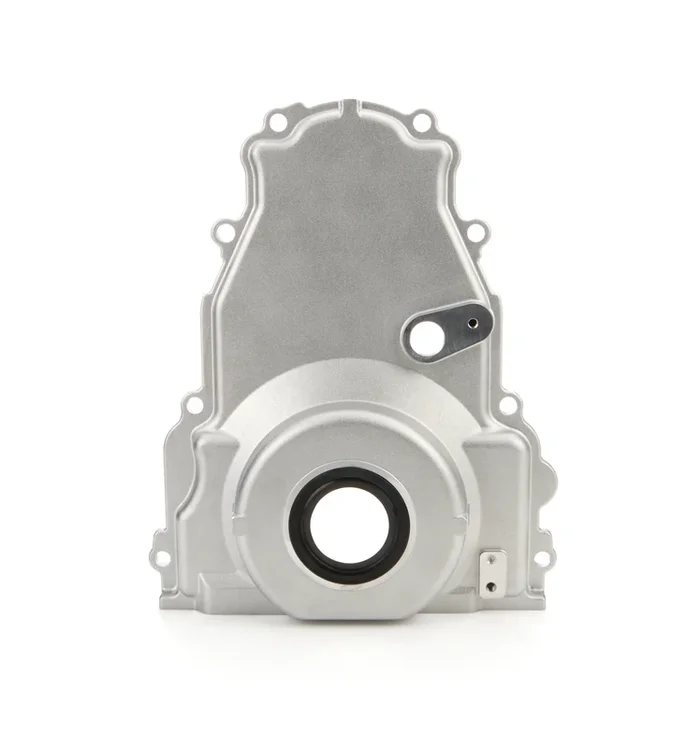 Racing Power Aluminum 1-Piece Timing Cover – Cam Sensor – Natural – GM LS-Series