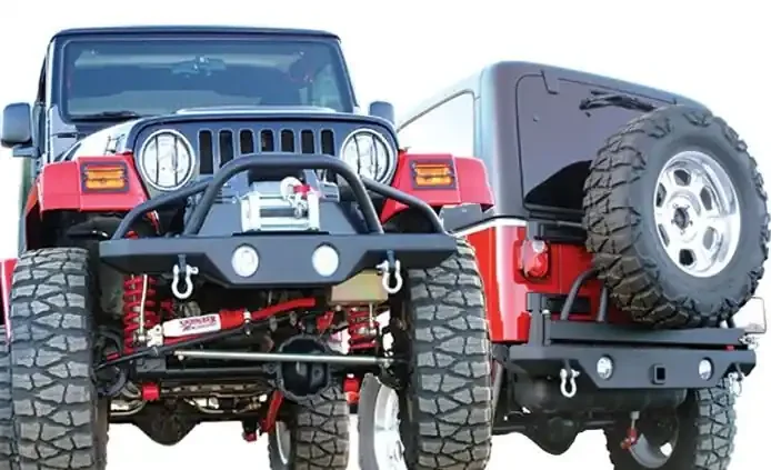 Rampage Products Recovery Bumpers with Fog Lights for 87-06 Jeep Wrangler YJ, TJ & Unlimited
