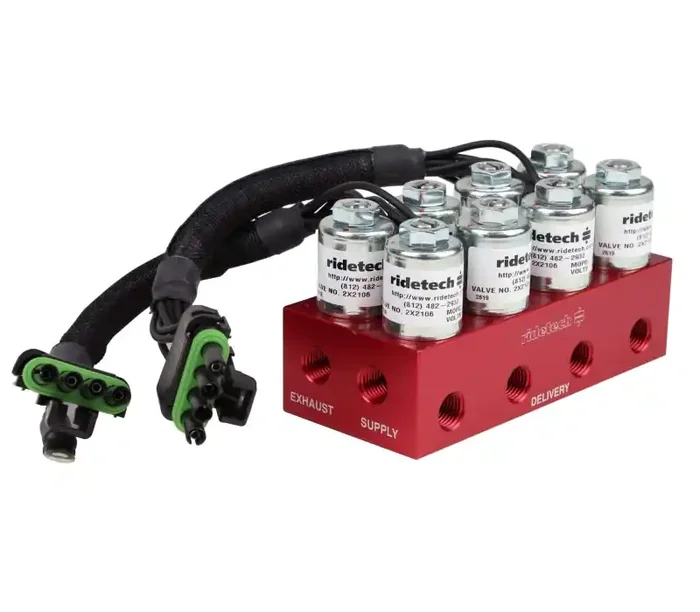 RideTech RidePro 4-Way Solenoid / Air Valve Block Fittings Not Included 31934001
