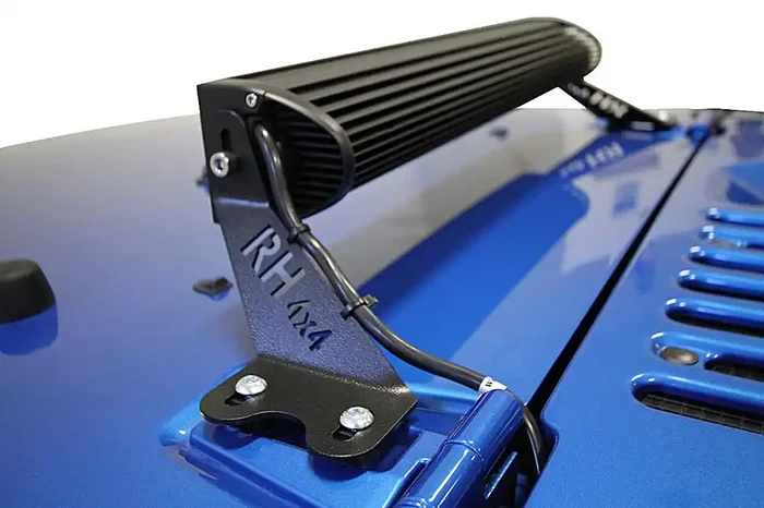 Rock Hard 4X4 RH-6051 20″ LED Light Bar Hood Mount for 07-18 Jeep Wrangler JK