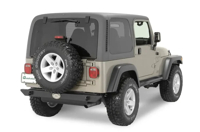 Rock Hard 4X4 RH2001-AC Rock Hard Rear Bumper For 76-06 Jeep CJ, Wrangler YJ, TJ & Unlimited