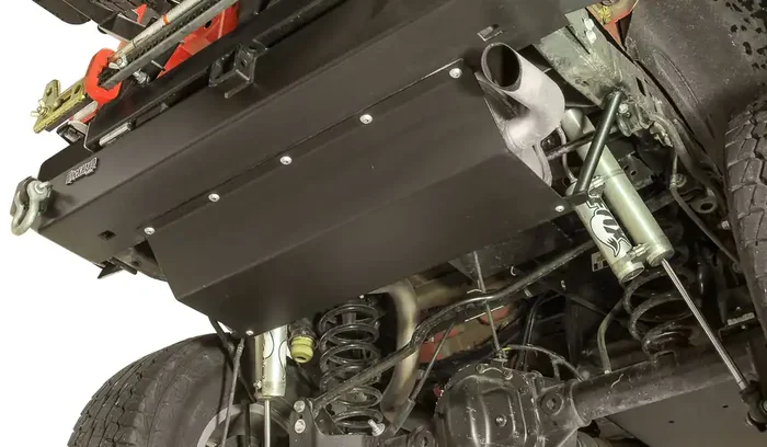 Rock Hard 4X4 RH5001-A Muffler Skid Plate Option for 07-18 Jeep Wrangler JK with Rock Hard Rear Bumper