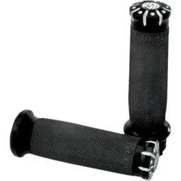 Roland Sands Design RSD Black Contrast Chrono Billet Hand Grips Cable Throttle