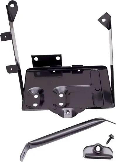 Rugged Ridge 11214.01 Battery Tray Kit in Black for 76-86 Jeep Wrangler CJ