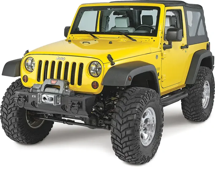 Rugged Ridge 11540.10 Winch Mount Modular XHD Front Bumper in Textured Black for 07-18 Jeep Wrangler JK