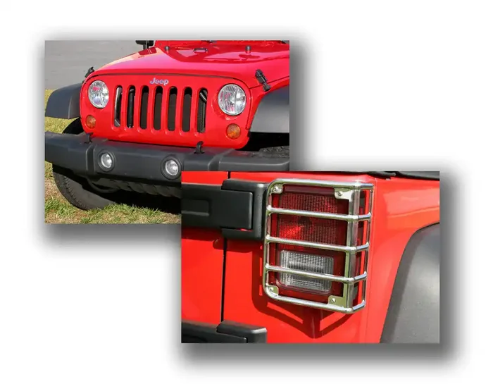 Rugged Ridge Front & Rear Euro Guards in Stainless for 07-18 Jeep Wrangler JK
