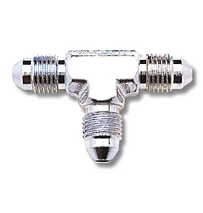 Russell Adapter Tee Fitting 3 AN Male x 3 AN Male x 3 AN Male Steel Nickel Anodize – Each