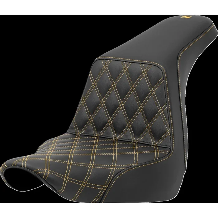 Saddlemen Step-Up Seat Front Lattice Stitch – Gold Stitch FXLR/FLSB ’18-’21 A818-29-172GOL