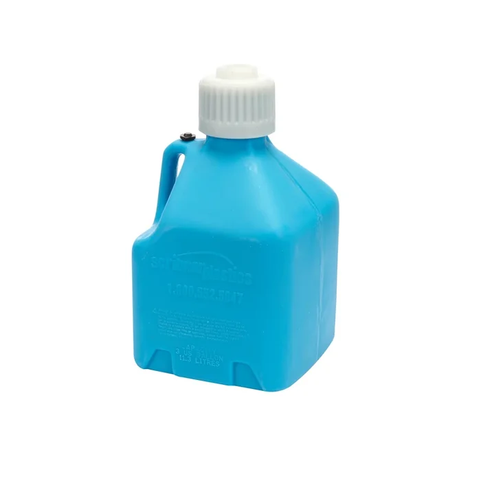 Scribner Utility Jug – 9-1/2 x 9-1/2 x 16 ” Tall – O-Ring Seal Cap – Flip-Up Vent – Square – Plastic – Blue