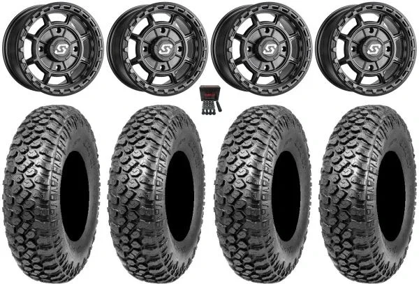 Sedona Rift 14″ Wheels Black 30″ RAZR XT Tires Polaris RZR XP 1000 / PRO XP / Ranger XP 900/1000