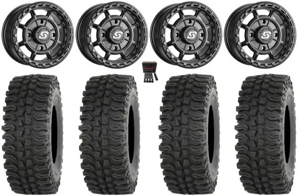 Sedona Rift 14″ Wheels Black 32″ BDC Tires Polaris Sportsman / RZR / Ranger