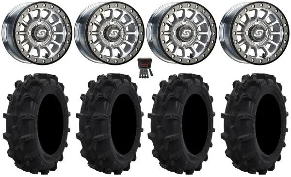 Sedona Sano Bdlk 14″ Wheels Ct +30mm 27″ Mud XC Tires Sportsman 550 850 1000
