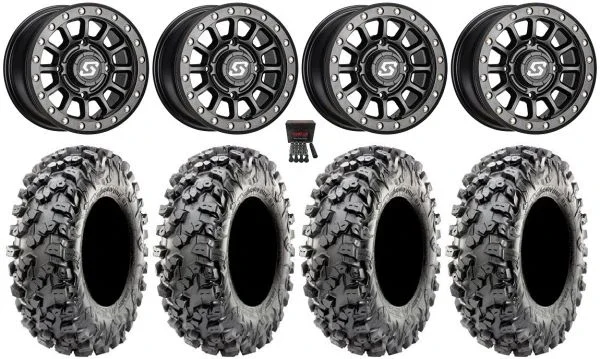 Sedona Sano Bdlk 15×7 Wheels Bk 32″ Carnivore R/T Tires Polaris RZR XP 1000 / PRO XP / Ranger XP 900/1000