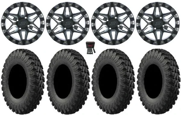 Sedona Split 6 14″ Wheels Mh +30mm 28″ MotoRallyTires Sportsman 550 850 1000
