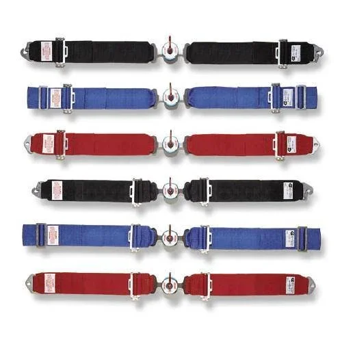 Simpson 55 ” Camlock Lap Belt – Wrap Around Mount – Pull Down Adjust – Red