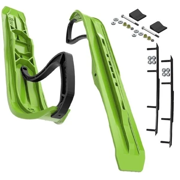 Slydog Command 6″ Lime Green Skis w/4″ Round Bar Complete Kit Yamaha T.S.S Pogo Stick Spindle