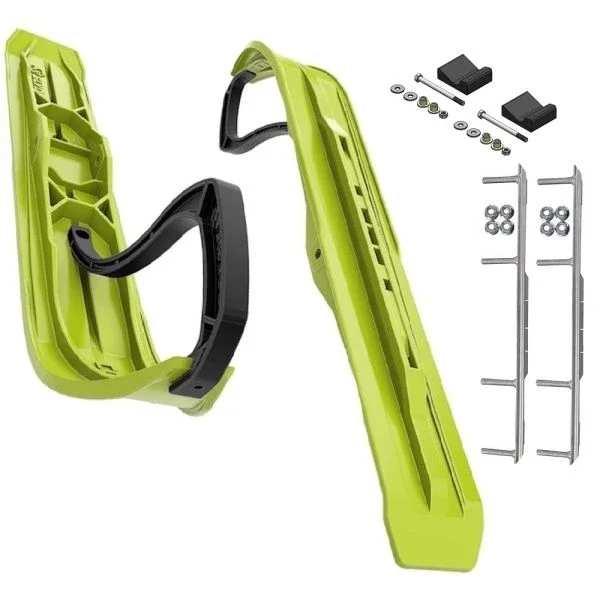 Slydog Command 6″ Manta Green Skis w/6″ Shaper Bar Complete Kit Ski-Doo 2017-2020 Gen4 Chassis