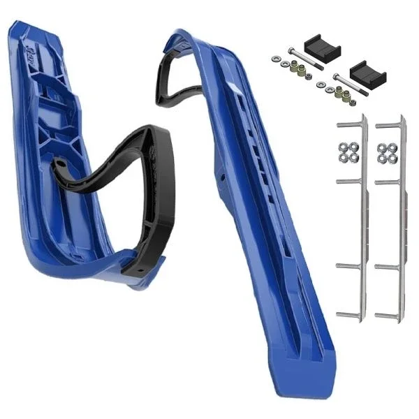 Slydog Command 6″ Voo Doo Blue Skis w/6″ Shaper Bar Complete Kit Ski-Doo S-Chassis [DSA]