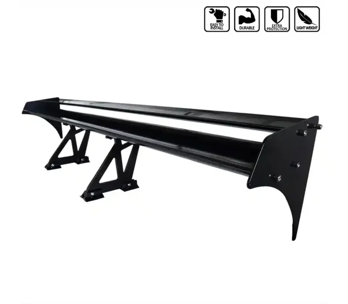 Spec-D Tuning 002 Style Double Deck Spoiler Black SPL-GT002DD52BK